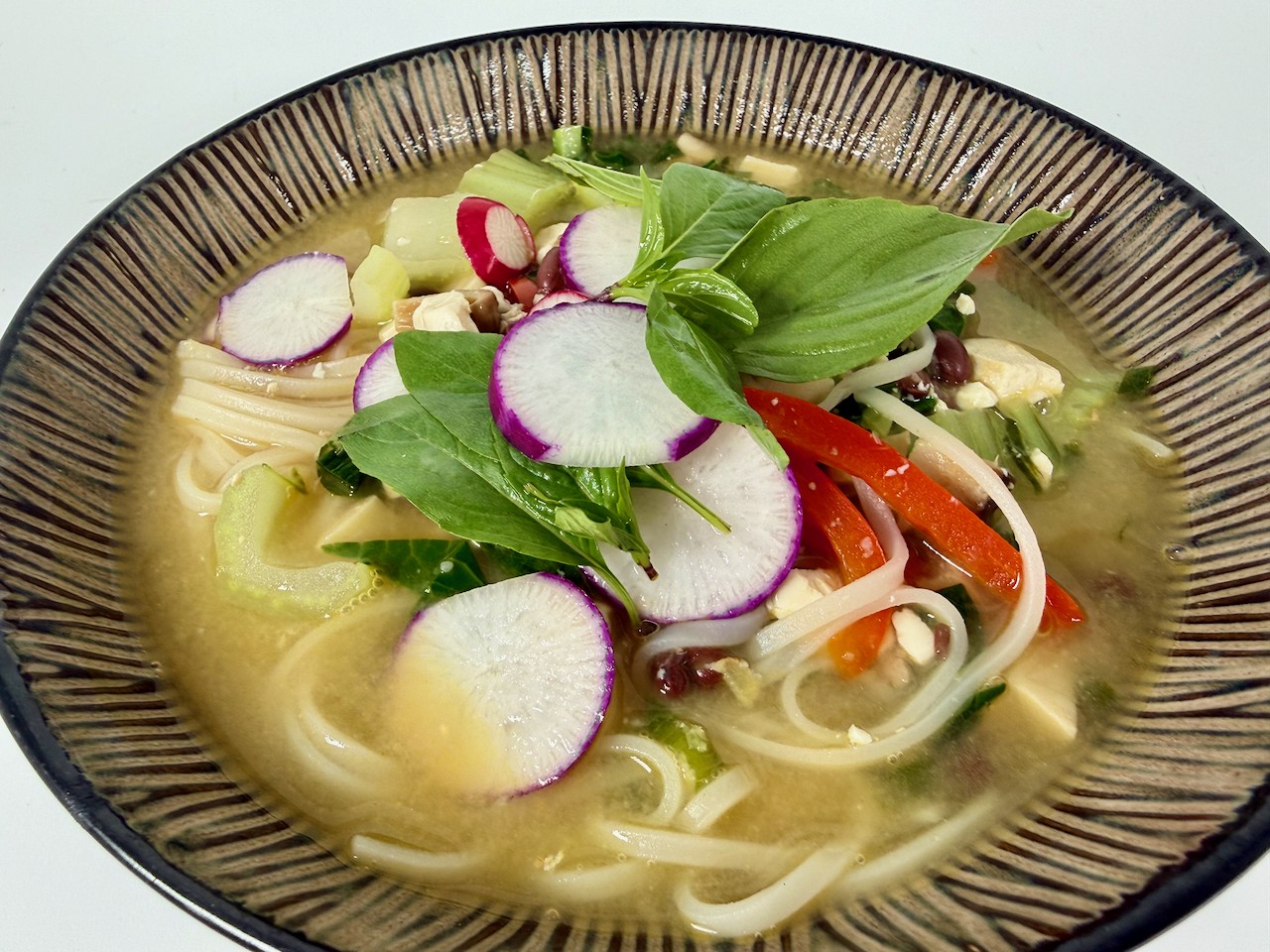 Aduki bean noodle bowl