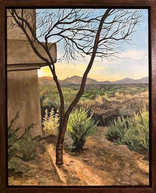 Sunrise in Tucson painting