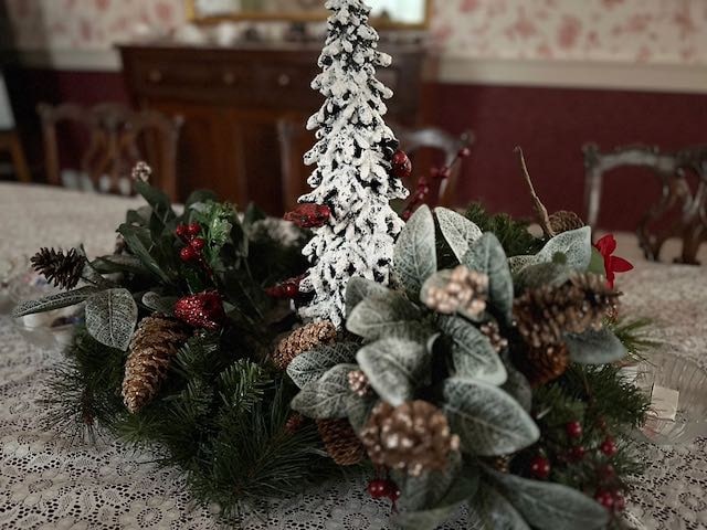 Christmas Centerpiece on table